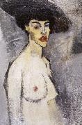 Female nude with hat Amedeo Modigliani